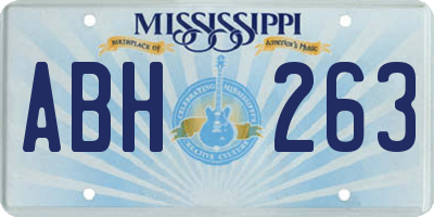 MS license plate ABH263
