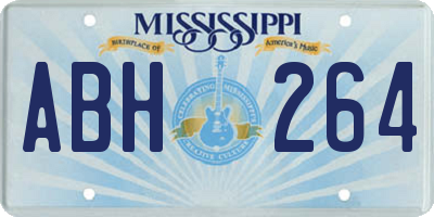 MS license plate ABH264