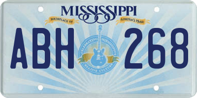 MS license plate ABH268