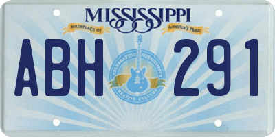 MS license plate ABH291