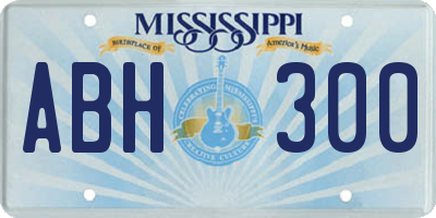 MS license plate ABH300