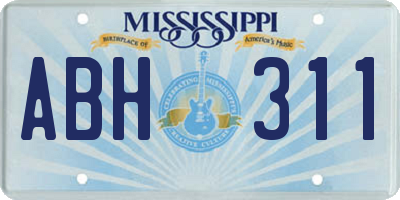 MS license plate ABH311