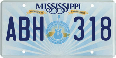 MS license plate ABH318