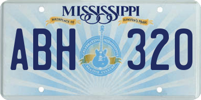 MS license plate ABH320