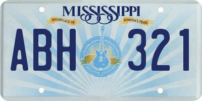 MS license plate ABH321