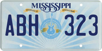 MS license plate ABH323