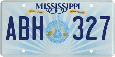 MS license plate ABH327