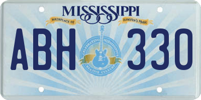 MS license plate ABH330