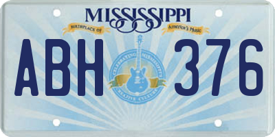 MS license plate ABH376