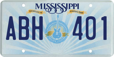 MS license plate ABH401