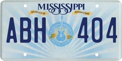 MS license plate ABH404