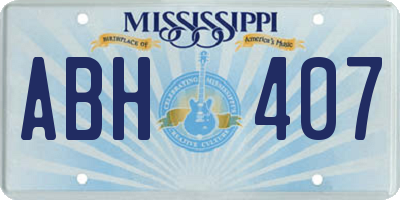 MS license plate ABH407