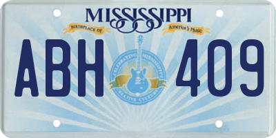 MS license plate ABH409