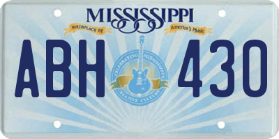 MS license plate ABH430