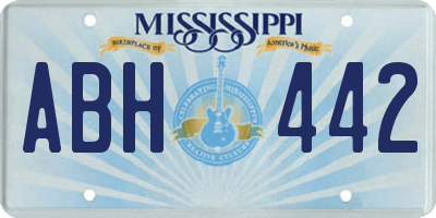 MS license plate ABH442