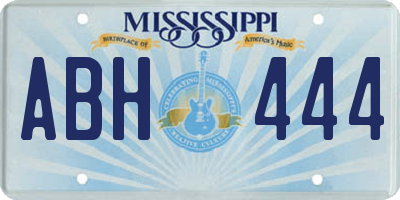 MS license plate ABH444