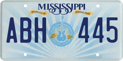 MS license plate ABH445