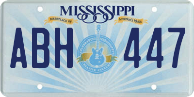 MS license plate ABH447