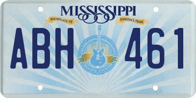 MS license plate ABH461