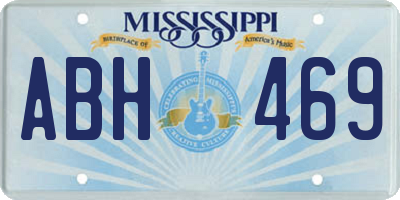MS license plate ABH469