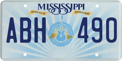 MS license plate ABH490