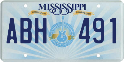 MS license plate ABH491
