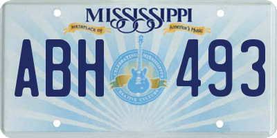 MS license plate ABH493