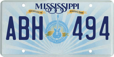 MS license plate ABH494