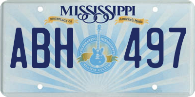 MS license plate ABH497