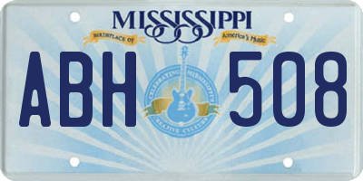 MS license plate ABH508