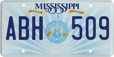 MS license plate ABH509