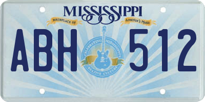 MS license plate ABH512