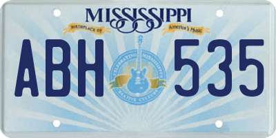 MS license plate ABH535
