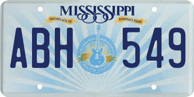MS license plate ABH549