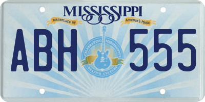 MS license plate ABH555