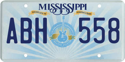 MS license plate ABH558