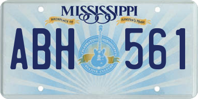 MS license plate ABH561