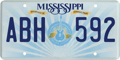 MS license plate ABH592