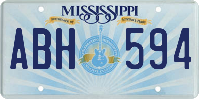 MS license plate ABH594