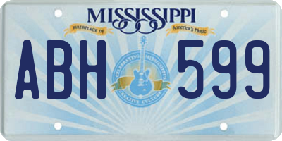 MS license plate ABH599