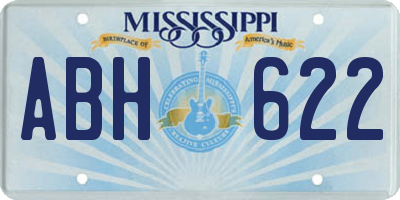 MS license plate ABH622