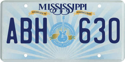 MS license plate ABH630
