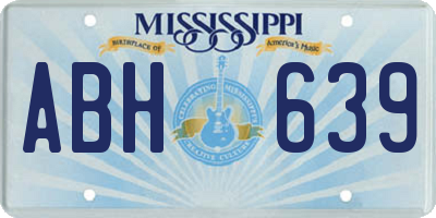 MS license plate ABH639