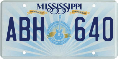 MS license plate ABH640
