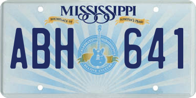 MS license plate ABH641