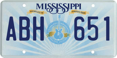MS license plate ABH651