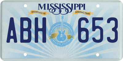 MS license plate ABH653