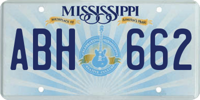 MS license plate ABH662