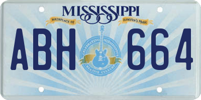 MS license plate ABH664