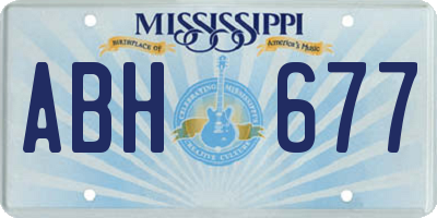 MS license plate ABH677